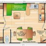 Plan d'un mobil-home 3 chambres "Confort+" en location en Baie de Somme